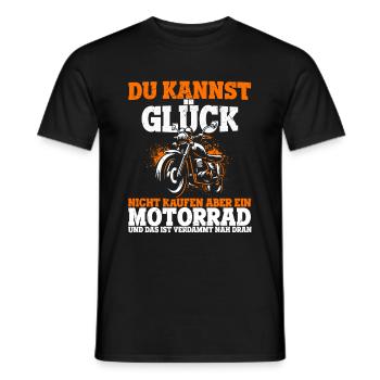 Motorradfans Glückskauf Sportfan Motorradliebhaber - Männer T-Shirt - Schwarz - Vorne - AI Model Male 178 light (178cm)