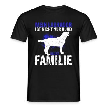 Hundeliebhaber Labrador Familienmitglied Gassirund - Männer T-Shirt - Schwarz - Vorne - AI Model Male 178 light (178cm)