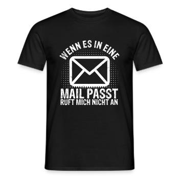 Mail Telefon Kollegen Sarkasmus Ironie Spruch Effi - Männer T-Shirt - Schwarz - Vorne - AI Model Male 178 light (178cm)