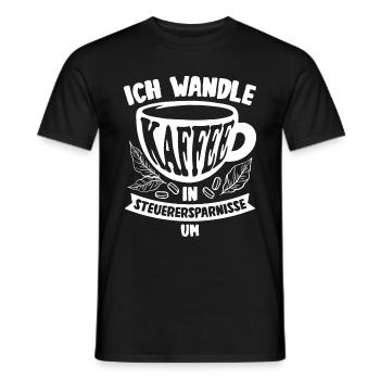 Finanzamt Steuern Lustig Spruch Geschenk Arbeitsko - Männer T-Shirt - Schwarz - Vorne - AI Model Male 178 light (178cm)