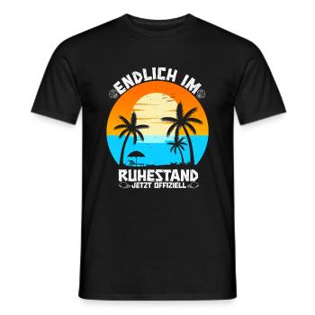 Endlich Im Ruhestand Jetzt Offiziell Rente Opa Oma - Männer T-Shirt - Schwarz - Vorne - AI Model Male 178 light (178cm)