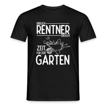 Endlich Rentner! Endlich Zeit Für Den Garten - Gar - Männer T-Shirt - Schwarz - Vorne - AI Model Male 178 light (178cm)