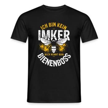 Ich Bin Kein Imker Mich Nennt Man Bienenboss Biene - Männer T-Shirt - Schwarz - Vorne - AI Model Male 178 light (178cm)