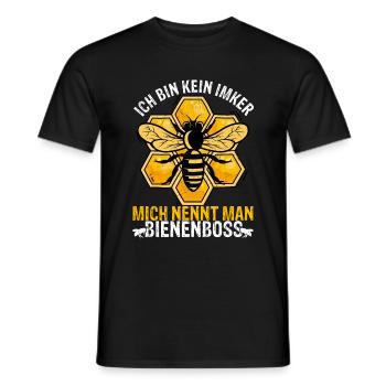 Ich Bin Kein Imker Mich Nennt Man Bienenboss Biene - Männer T-Shirt - Schwarz - Vorne - AI Model Male 178 light (178cm)