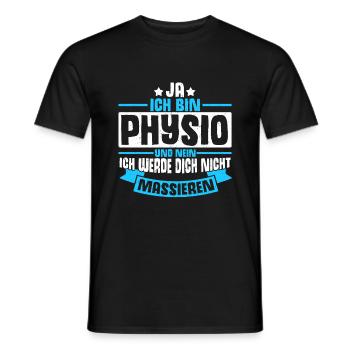 Physiotherapeut Sport Therapeut Spruch Geschenk Ph - Männer T-Shirt - Schwarz - Vorne - AI Model Male 178 light (178cm)