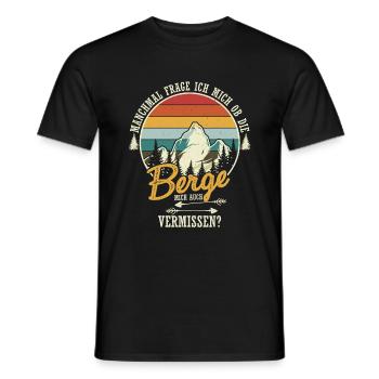 Berge Wanderer Natur Liebhaber Geschenk Bergsteige - Männer T-Shirt - Schwarz - Vorne - AI Model Male 178 light (178cm)