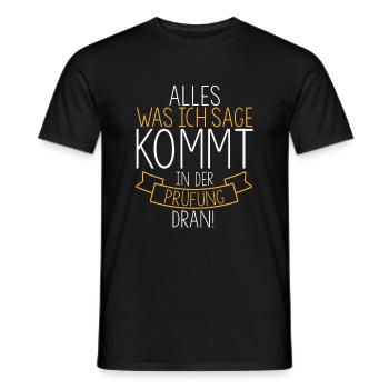 Lehrerin Lehrkraft Prüfung Klassenarbeit Beruf Leh - Männer T-Shirt - Schwarz - Vorne - AI Model Male 178 light (178cm)