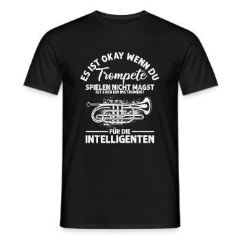 Trompete für Intelligente Spruch Geschenk Musiksch - Männer T-Shirt - Schwarz - Vorne - AI Model Male 178 light (178cm)