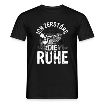 Ich Zerstöre Die Ruhe - Trompete Musik Spruch Musi - Männer T-Shirt - Schwarz - Vorne - AI Model Male 178 light (178cm)