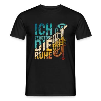 Trompete Liebhaber Orchester Keine Ruhe Geschenk M - Männer T-Shirt - Schwarz - Vorne - AI Model Male 178 light (178cm)
