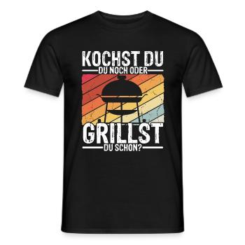 Grillen Besser Als Kochen Fleisch Liebe Grill Lieb - Männer T-Shirt - Schwarz - Vorne - AI Model Male 178 light (178cm)
