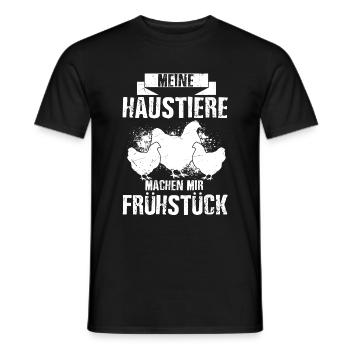 Hühner Landwirt Traktor Agrar Landwirtschaft Spruc - Männer T-Shirt - Schwarz - Vorne - AI Model Male 178 light (178cm)