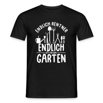Endlich Rentner - Endlich Zeit für den Garten Gärt - Männer T-Shirt - Schwarz - Vorne - AI Model Male 178 light (178cm)