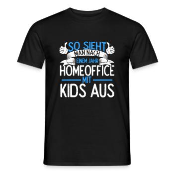 Eltern Homeoffice Arbeit Kinder Nerven Spruch Best - Männer T-Shirt - Schwarz - Vorne - AI Model Male 178 light (178cm)