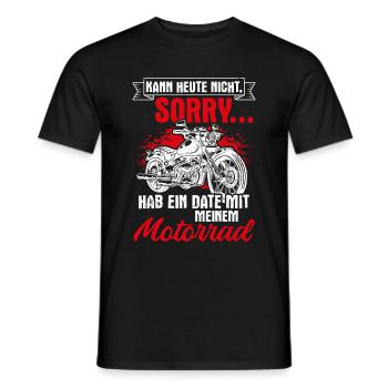 Chopper Biker Bikelovers Motorrad Motiv Outdoor - Männer T-Shirt - Schwarz - Vorne - AI Model Male 178 light (178cm)