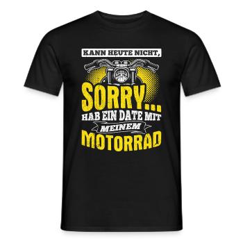 Motorradfans Speed Date Motorradliebhaber Geschenk - Männer T-Shirt - Schwarz - Vorne - AI Model Male 178 light (178cm)