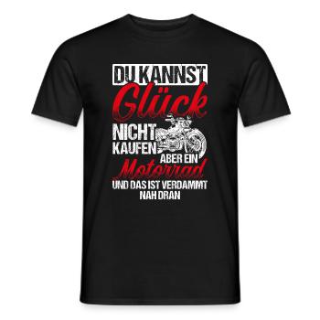 Motorradfans Glückskauf Sportfan Motorradliebhaber - Männer T-Shirt - Schwarz - Vorne - AI Model Male 178 light (178cm)