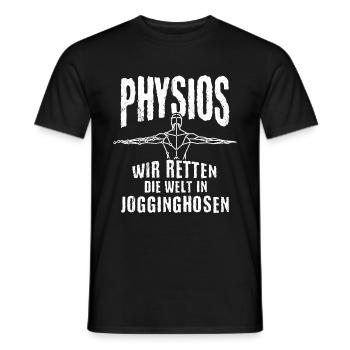 Physiotherapeut Physio Spruch Therapeut Geschenk M - Männer T-Shirt - Schwarz - Vorne - AI Model Male 178 light (178cm)