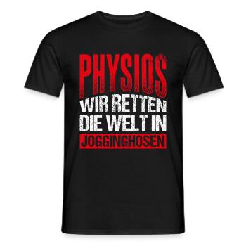 Physiotherapeut Physio Spruch Therapeut Geschenk M - Männer T-Shirt - Schwarz - Vorne - AI Model Male 178 light (178cm)