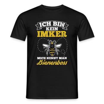 Ich Bin Kein Imker Mich Nennt Man Bienenboss Biene - Männer T-Shirt - Schwarz - Vorne - AI Model Male 178 light (178cm)