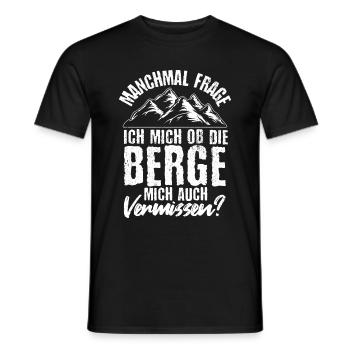 Berge Wanderer Natur Liebhaber Geschenk Bergsteige - Männer T-Shirt - Schwarz - Vorne - AI Model Male 178 light (178cm)