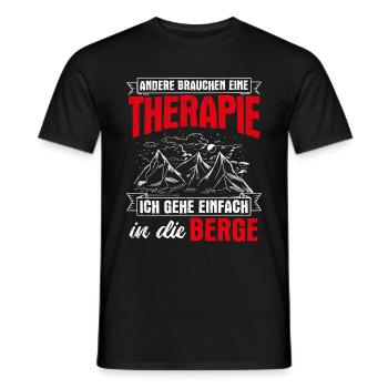 Andere Brauchen Eine Therapie Ich Geh Einfach In D - Männer T-Shirt - Schwarz - Vorne - AI Model Male 178 light (178cm)