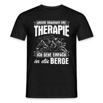 Andere Brauchen Eine Therapie Ich Geh Einfach In D - Männer T-Shirt - Schwarz - Vorne - AI Model Male 178 light (178cm)