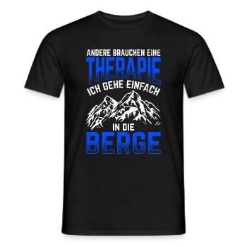 Andere Brauchen Eine Therapie Ich Geh Einfach In D - Männer T-Shirt - Schwarz - Vorne - AI Model Male 178 light (178cm)