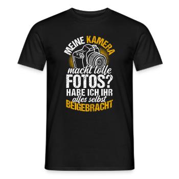 Kamera Fotografie Spruch Kamera Freunde Fotografie - Männer T-Shirt - Schwarz - Vorne - AI Model Male 178 light (178cm)