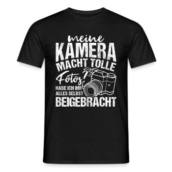 Kamera Fotografie Spruch Kamera Freunde Fotografie - Männer T-Shirt - Schwarz - Vorne - AI Model Male 178 light (178cm)
