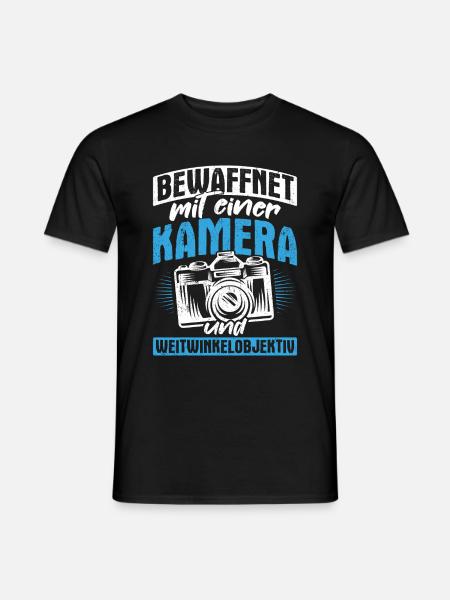 Kamera Fotokamera Kamera Geschenk Fotograf Künstle - Männer T-Shirt - Schwarz