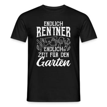 Endlich Rentner! Endlich Zeit Für Den Garten - Gar - Männer T-Shirt - Schwarz - Vorne - AI Model Male 178 light (178cm)