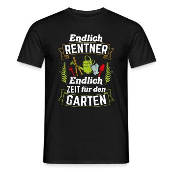 Endlich Rentner! Endlich Zeit Für Den Garten Rentn - Männer T-Shirt - Schwarz - Vorne - AI Model Male 178 light (178cm)