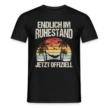 Endlich Im Ruhestand Jetzt Offiziell Rente Opa Oma - Männer T-Shirt - Schwarz - Vorne - AI Model Male 178 light (178cm)