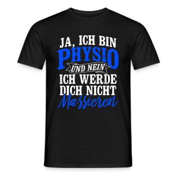 Physiotherapeut Physio Spruch Therapeut Geschenk M - Männer T-Shirt - Schwarz - Vorne - AI Model Male 178 light (178cm)
