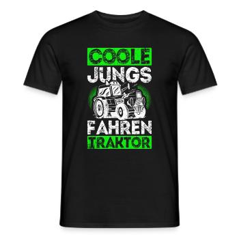 Traktorfahrer Treckerfan Landwirt Ackerbauer Spruc - Männer T-Shirt - Schwarz - Vorne - AI Model Male 178 light (178cm)