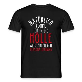 Hölle Personaleingang Abschied Rente Arbeitskolleg - Männer T-Shirt - Schwarz - Vorne - AI Model Male 178 light (178cm)