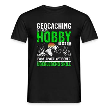 Geocaching Ist Kein Hobby - GPS Cache Fans Schnitz - Männer T-Shirt - Schwarz - Vorne - AI Model Male 178 light (178cm)