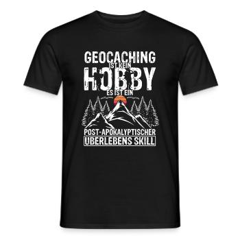 Geocaching Ist Kein Hobby - GPS Cache Fans Schnitz - Männer T-Shirt - Schwarz - Vorne - AI Model Male 178 light (178cm)
