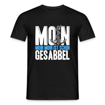 Es Heißt Moin. Moin Moin Ist Schon Gesabbel Ostfri - Männer T-Shirt - Schwarz - Vorne - AI Model Male 178 light (178cm)