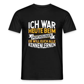 Psychologe Psychologie Therapeut Lustiger Geschenk - Männer T-Shirt - Schwarz - Vorne - AI Model Male 178 light (178cm)