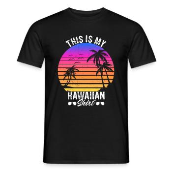 This is My Hawaiian Shirt Beach Sunglasses Summer - Männer T-Shirt - Schwarz - Vorne - AI Model Male 178 light (178cm)