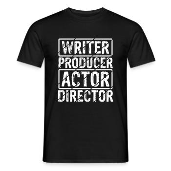 Writer Producer Actor Director Singer Dancer Music - Männer T-Shirt - Schwarz - Vorne - AI Model Male 178 light (178cm)