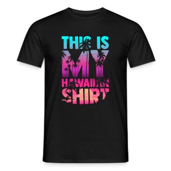 This is My Hawaiian Shirt Beach Sunglasses Vacatio - Männer T-Shirt - Schwarz - Vorne - AI Model Male 178 light (178cm)