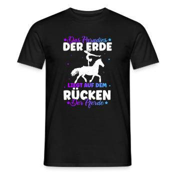 Reiten Pferd Spruch Reiter Reiterhof Reitverein Re - Männer T-Shirt - Schwarz - Vorne - AI Model Male 178 light (178cm)