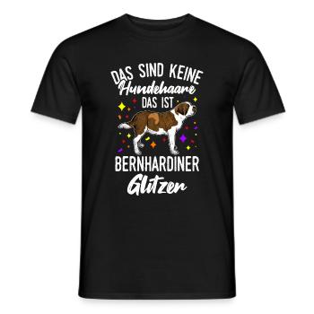 Das Sind Keine Hunde Haare Das Ist Bernhardiner Gl - Männer T-Shirt - Schwarz - Vorne - AI Model Male 178 light (178cm)