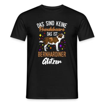 Das Sind Keine Hunde Haare Das Ist Bernhardiner Gl - Männer T-Shirt - Schwarz - Vorne - AI Model Male 178 light (178cm)