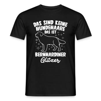 Das Sind Keine Hunde Haare Das Ist Bernhardiner Gl - Männer T-Shirt - Schwarz - Vorne - AI Model Male 178 light (178cm)