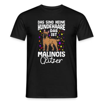 Ce n’est pas du poil de chien, c’est des paillettes malinois - T-shirt homme - noir - Devant - AI Model Male 178 light (178cm)