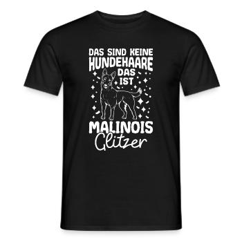 Ce n’est pas du poil de chien, c’est des paillettes malinois - T-shirt homme - noir - Devant - AI Model Male 178 light (178cm)